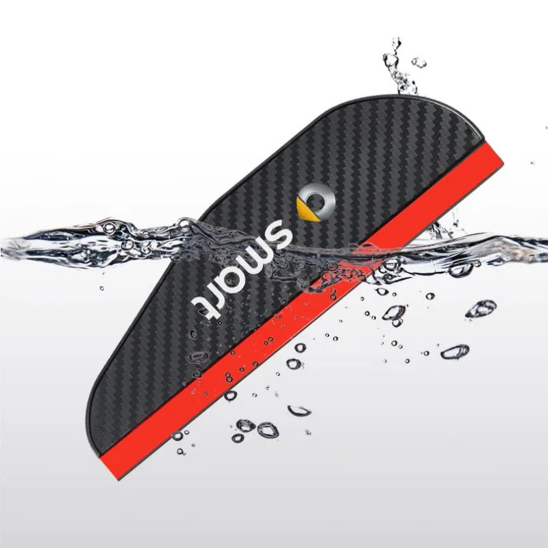 2PCS Car Rearview Mirror Rain Eyebrow Visor Carbon Fiber Side for Smart Fortwo 451 450 453 EQ Forfour Auto Accessories
