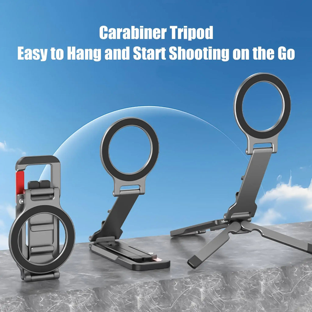 Tripod For Phone Foldable Magnetic Mount Phone Stand For Selfie Video Recording Content Creation Filming Gym Travel Vlog