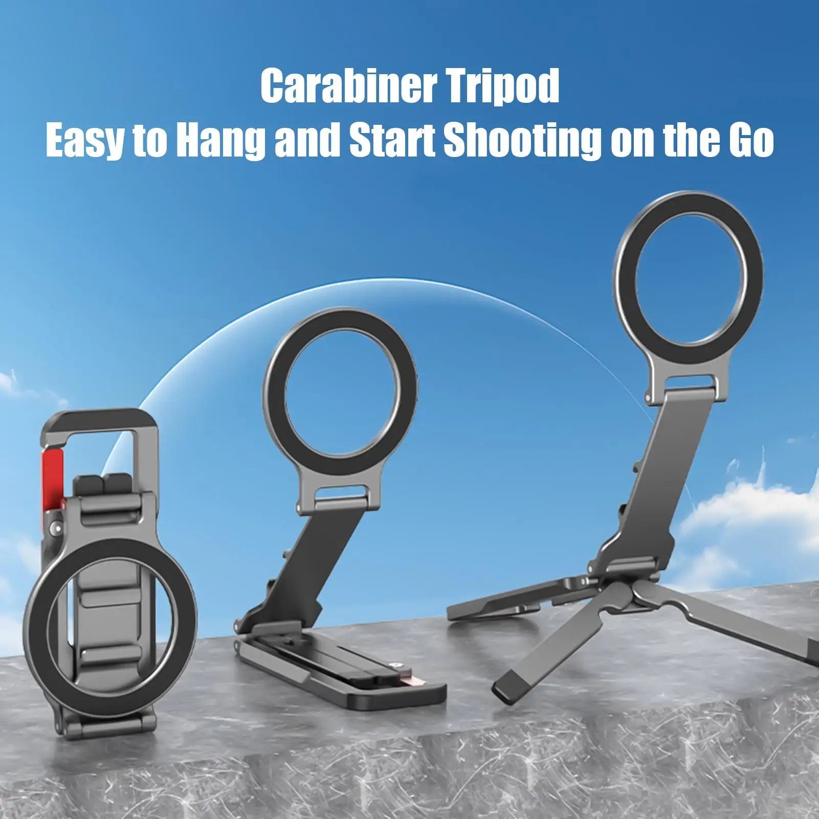Tripod For Phone Foldable Magnetic Mount Phone Stand For Selfie Video Recording Content Creation Filming Gym Travel Vlog