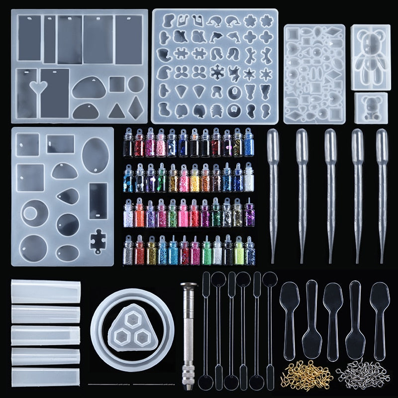 277 pieces of DIY jewelry pendant making geometric mould