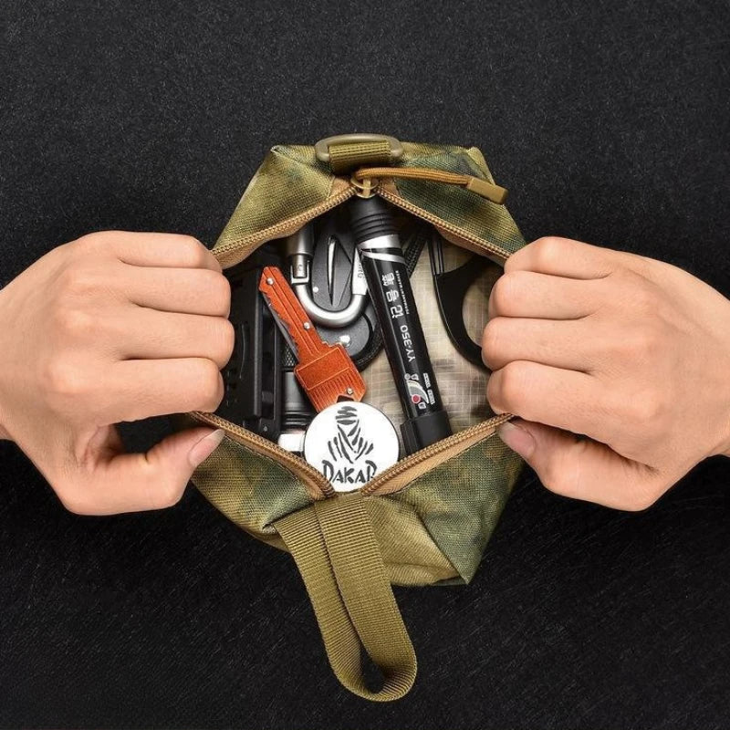N4 Compact Camouflage One Hand Grab Bag for Outdoor Travel EDC Wallet Organizer Small Handheld Pack for Fitness and Misc Gear