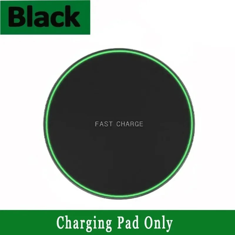 15W Wireless Charger Pad Stand For iPhone 15 14 13 Pro Max Samsung S24 Xiaomi Phone Charger Induction Fast Charging Dock Station