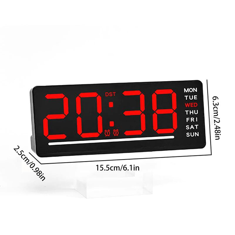 Minimalist  Clock Home Decor Smart Mute LED Electronic Wall Clock Modern Desk Clock For Room Night Alarm