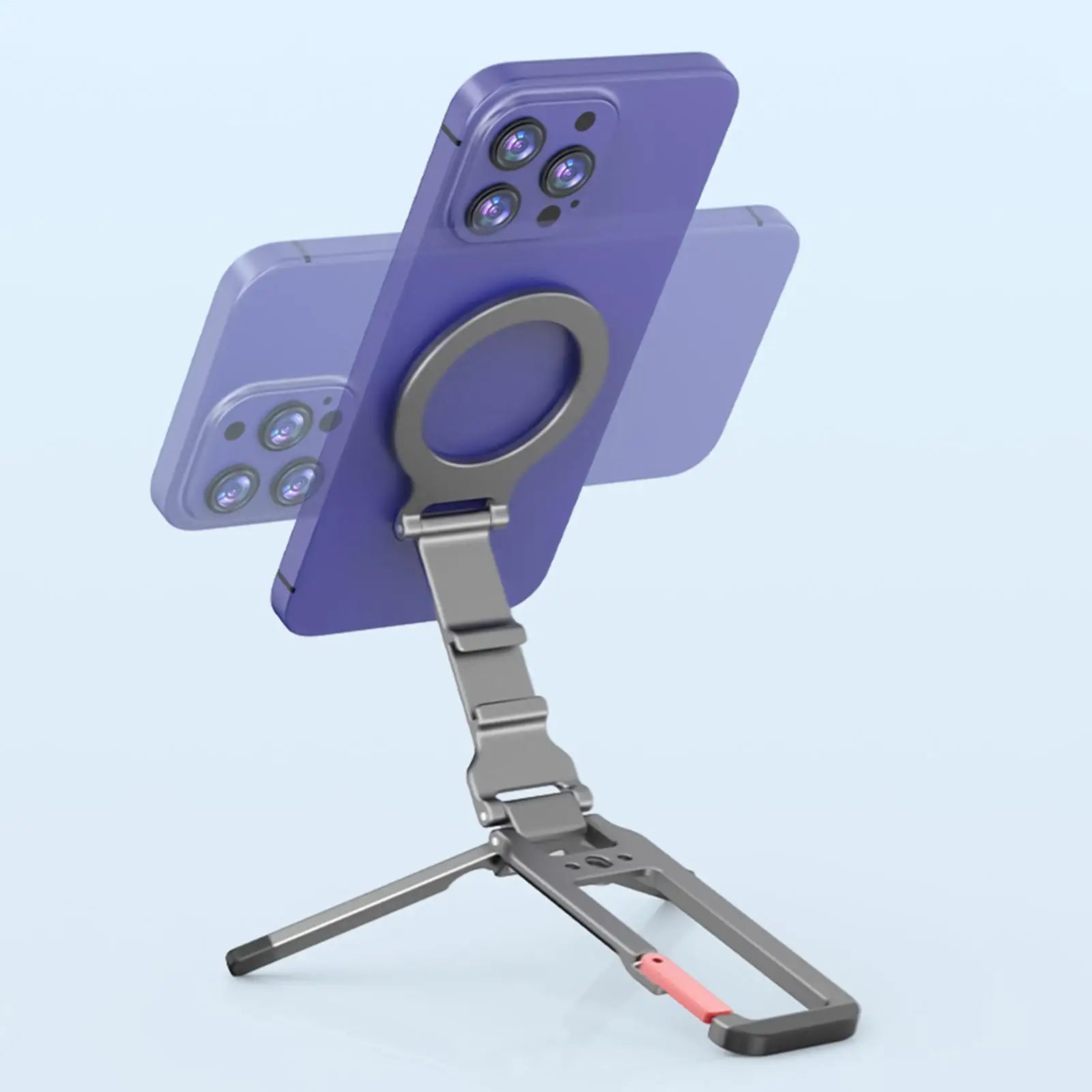 Tripod For Phone Foldable Magnetic Mount Phone Stand For Selfie Video Recording Content Creation Filming Gym Travel Vlog