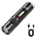 Mini LED COB Keychain Flashlight USB Rechargeable Torch with Magnetic/Pen Clip 9 Lighting Modes Lamp Emergency Working Lantern
