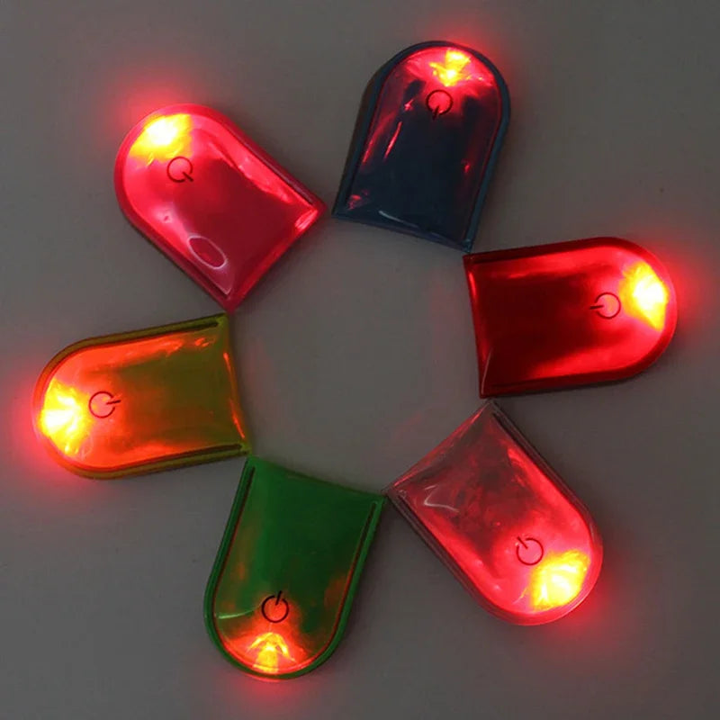 1Pc Outdoor Sports LED Safety Light Reflective Magnetic Clip On Strobe Reflector Warning Clip Night Running Shoes Collar Lamp