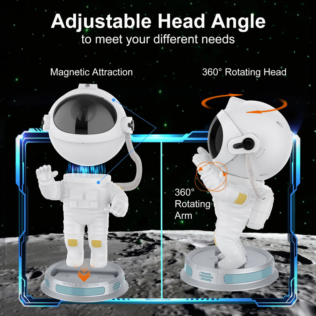 2025 Astronaut Star Projector Night Light: Multiple Lighting Modes Remote Control Galaxy Atmosphere Lamp for Bedroom Decor Gift