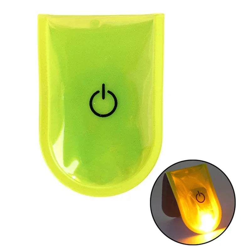 1Pc Outdoor Sports LED Safety Light Reflective Magnetic Clip On Strobe Reflector Warning Clip Night Running Shoes Collar Lamp