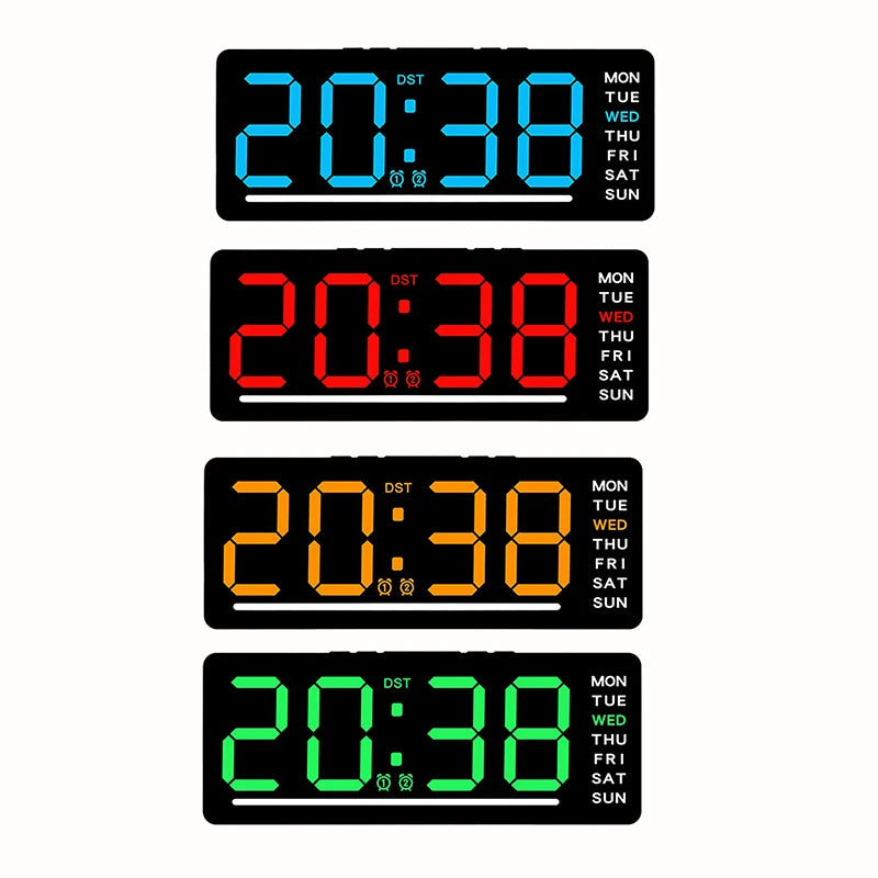 Minimalist  Clock Home Decor Smart Mute LED Electronic Wall Clock Modern Desk Clock For Room Night Alarm