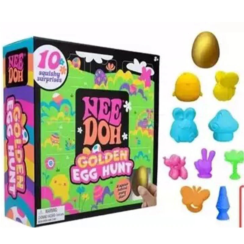 2026 New Needoh Golden Egg Treasure Hunt Blind Box Toy With Squishy Surprise Stress Relief Squeeze  Easter Party Toy