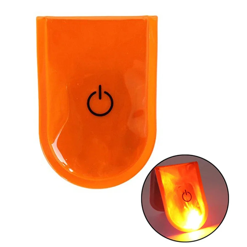 1Pc Outdoor Sports LED Safety Light Reflective Magnetic Clip On Strobe Reflector Warning Clip Night Running Shoes Collar Lamp