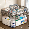 Multi-Layer Clear Medicine Box Large Capacity Storage Box Transparent Household Medicine Cabinet for First-aid Supplies