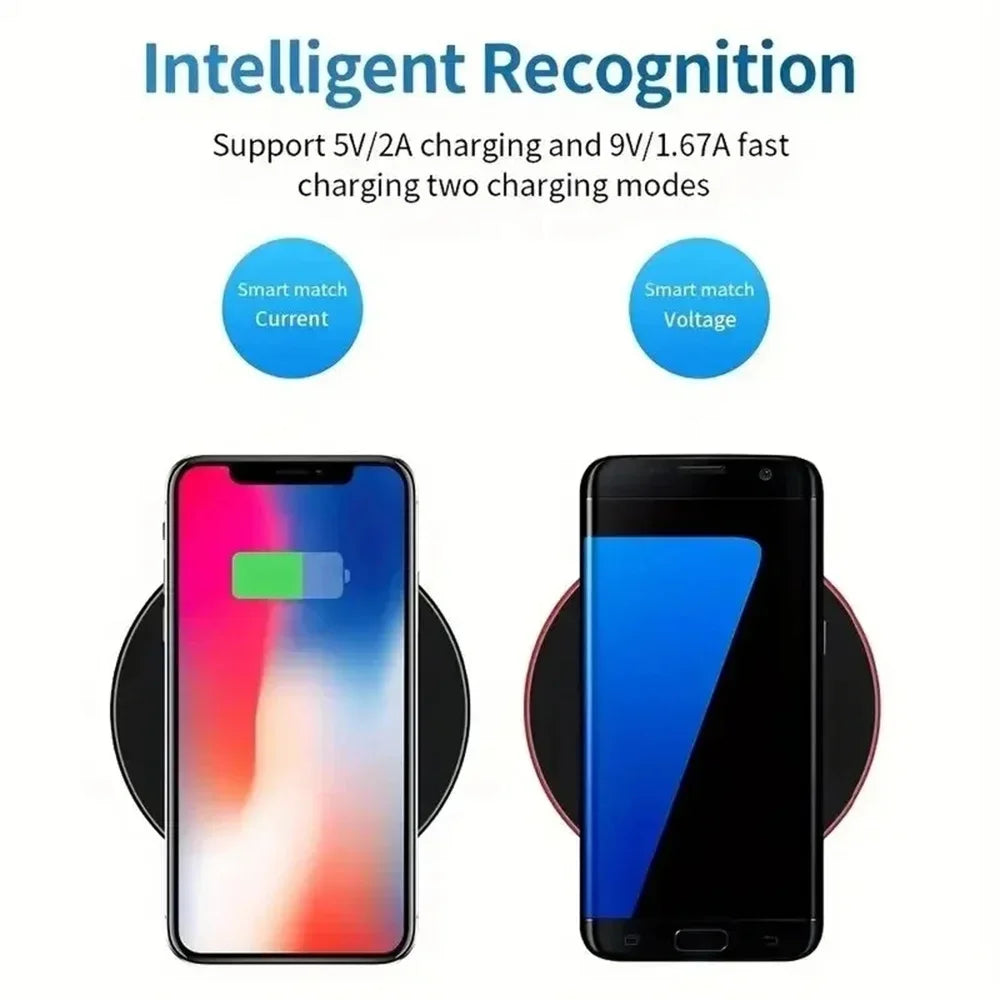 15W Wireless Charger Pad Stand For iPhone 15 14 13 Pro Max Samsung S24 Xiaomi Phone Charger Induction Fast Charging Dock Station