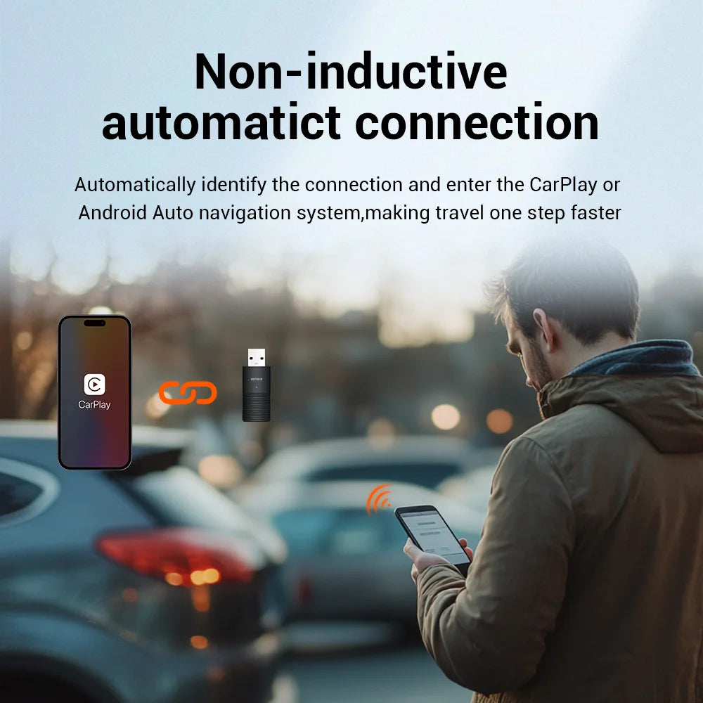 Mini Wireless Android Auto CarPlay Adapter Smart Systems of The Wired Car Accessories For iPhone Google Samsung Android 11.0