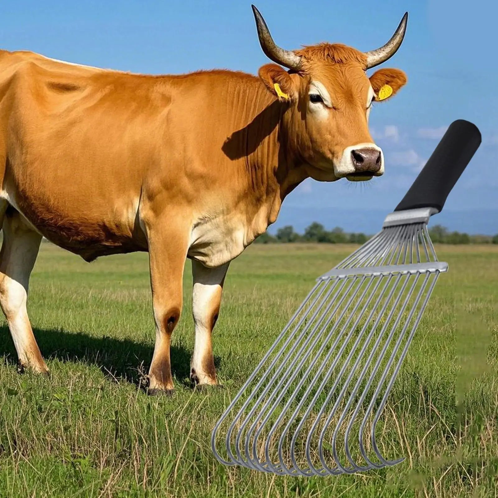 Horse Undercoat Rake Shedding Brush Undercoat Rake Steel Ergonomic Cashmere And Wool Brush For Pets Goat Sheep Cattle Animals